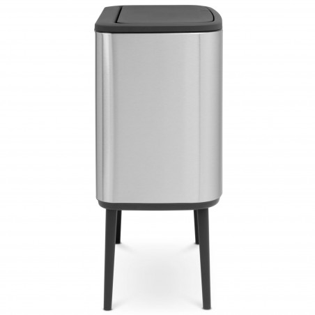 Кош за боклук Brabantia Bo Touch 651115, 11+23 л, Плавно затваряне, Противоплъзгаща основа, Устойчив на пръстови отпечатъци, Инокс/Мат