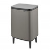 Кош за боклук Brabantia Bo Small Hi 1006648, 12 л, Плавно и безшумно отваряне, Противоплъзгаща основа, Сив
