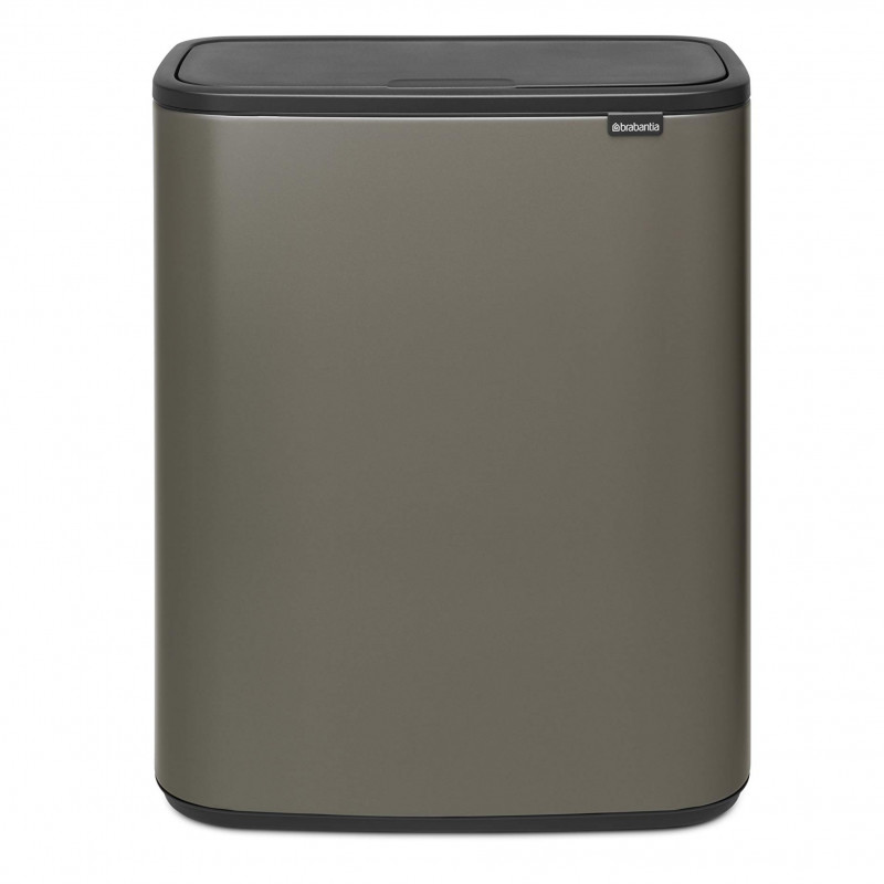 Кош за боклук Brabantia Bo Touch 1001276, 60 л, Плавно и безшумно отваряне, Голям отвор, Бронз