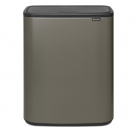 Кош за боклук Brabantia Bo Touch 1001276, 60 л, Плавно и безшумно отваряне, Голям отвор, Бронз