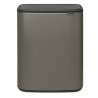 Кош за боклук Brabantia Bo Touch 1001276, 60 л, Плавно и безшумно отваряне, Голям отвор, Бронз