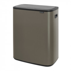 Кош за боклук Brabantia Bo Touch 1001276, 60 л, Плавно и безшумно отваряне, Голям отвор, Бронз