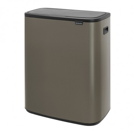 Кош за боклук Brabantia Bo Touch 1001276, 60 л, Плавно и безшумно отваряне, Голям отвор, Бронз