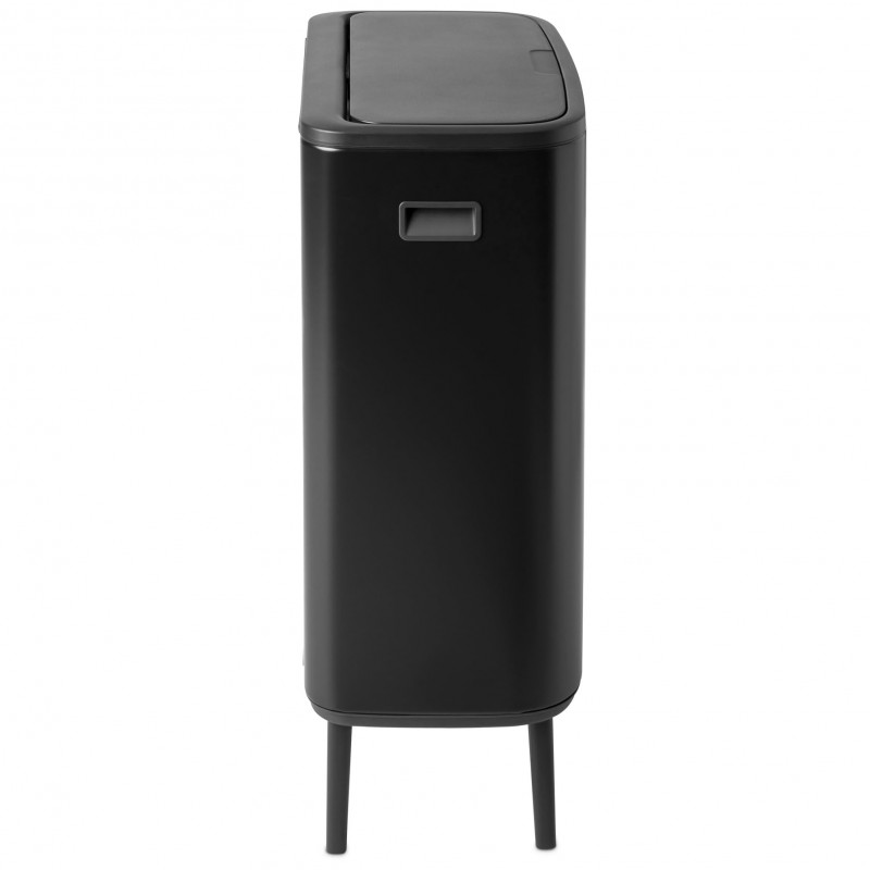Кош за боклук Brabantia Bo Touch Hi 1001260, 60 л, Повдигнат, Плавно и безшумно отваряне, Черен мат
