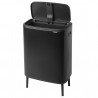 Кош за боклук Brabantia Bo Touch Hi 1001260, 60 л, Повдигнат, Плавно и безшумно отваряне, Черен мат