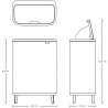 Кош за боклук Brabantia Bo Touch Hi 1001260, 60 л, Повдигнат, Плавно и безшумно отваряне, Черен мат