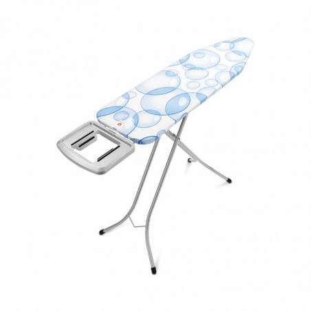 Маса за гладене Brabantia B 90300113, 124x38 см, 7 позиции за регулиране, Поставка за ютия, PerfectFlow, Бял/Светлосин