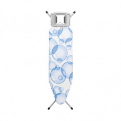 Маса за гладене Brabantia B 90300113, 124x38 см, 7 позиции за регулиране, Поставка за ютия, PerfectFlow, Бял/Светлосин