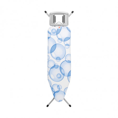 Маса за гладене Brabantia B 90300113, 124x38 см, 7 позиции за регулиране, Поставка за ютия, PerfectFlow, Бял/Светлосин