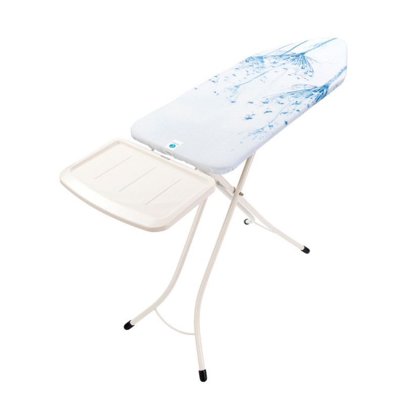Маса за гладене Brabantia C 90300128, 124x45 см, 7 позиции за регулиране, Поставка за парогенератор, Бял