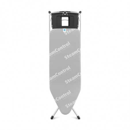 Маса за гладене Brabantia C 90300131, 124x45 см, 7 позиции за регулиране, Поставка за парогенератор и ютия, Steam Control, Aqua Bowl, Сив
