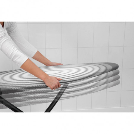 Маса за гладене Brabantia D 90300136, 135x45 см, 7 позиции за регулиране, Топлоустойчива зона за ютия, Тъмносив/Бял