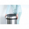 Кош за боклук Brabantia Touch Bin 647251, 60 л, Плавно и безшумно отваряне, Черен/инокс