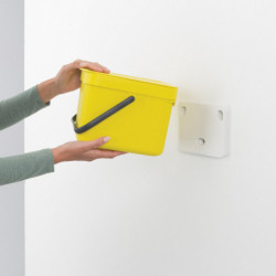 Кош за разделно събиране на боклук Brabantia Sort&Go 648974, 6 л, Дръжка, Възможност за стенен монтаж, Тъмносив