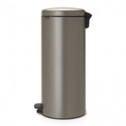Кош за боклук с педал Brabantia NewIcon 649057, 30 л, Плавно затваряне, Противоплъзгаща основа, Сив