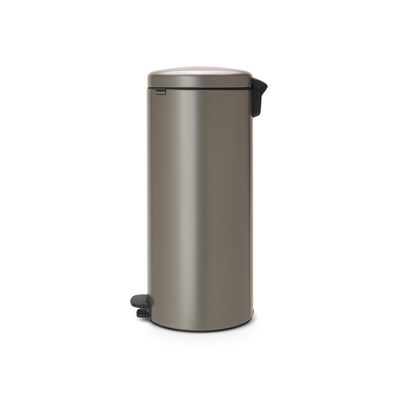 Кош за боклук с педал Brabantia NewIcon 649057, 30 л, Плавно затваряне, Противоплъзгаща основа, Сив