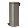 Кош за боклук с педал Brabantia NewIcon 649057, 30 л, Плавно затваряне, Противоплъзгаща основа, Сив
