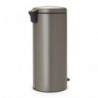 Кош за боклук с педал Brabantia NewIcon 649057, 30 л, Плавно затваряне, Противоплъзгаща основа, Сив