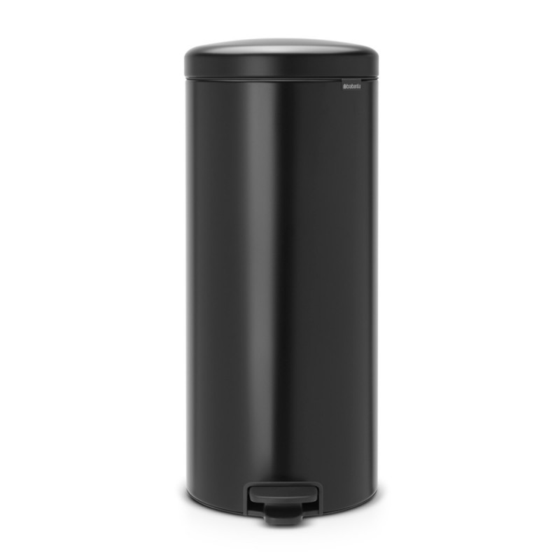 Кош за боклук с педал Brabantia NewIcon 649059, 30 л, Плавно затваряне, Противоплъзгаща основа, Черен