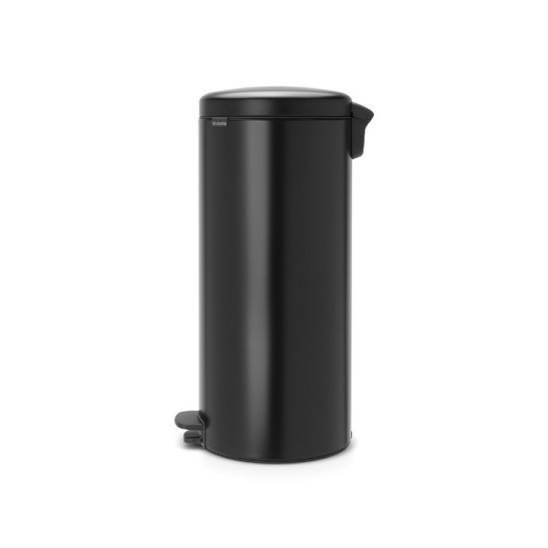 Кош за боклук с педал Brabantia NewIcon 649059, 30 л, Плавно затваряне, Противоплъзгаща основа, Черен