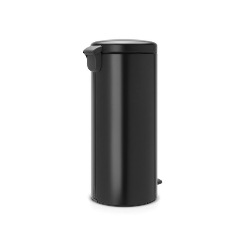 Кош за боклук с педал Brabantia NewIcon 649059, 30 л, Плавно затваряне, Противоплъзгаща основа, Черен
