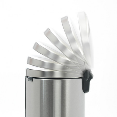 Кош за боклук с педал Brabantia NewIcon 649061, 30 л, Плавно затваряне, Противоплъзгаща основа, Устойчив на пръстови отпечатъци, Инокс/Мат