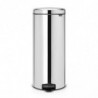 Кош за боклук с педал Brabantia NewIcon 649064, 30 л, Плавно затваряне, Противоплъзгаща основа, Метална вътрешна кофа, Инокс