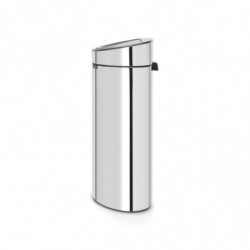 Кош за боклук Brabantia Touch Bin New 650531, 40 л, Безшумно и плавно затваряне, Плосък гръб, Брилянтен инокс