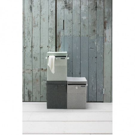 Кутия за пране Brabantia Stackable 1000829, 35 л, Преден отвор, Широк капак, Сгъваема, Зелен