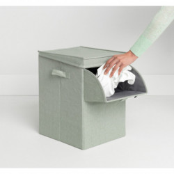 Кутия за пране Brabantia Stackable 1000829, 35 л, Преден отвор, Широк капак, Сгъваема, Зелен