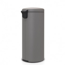 Кош за боклук с педал Brabantia NewIcon 1001092, 30 л, Плавно затваряне, Противоплъзгаща основа, Сатенено покритие, Сив