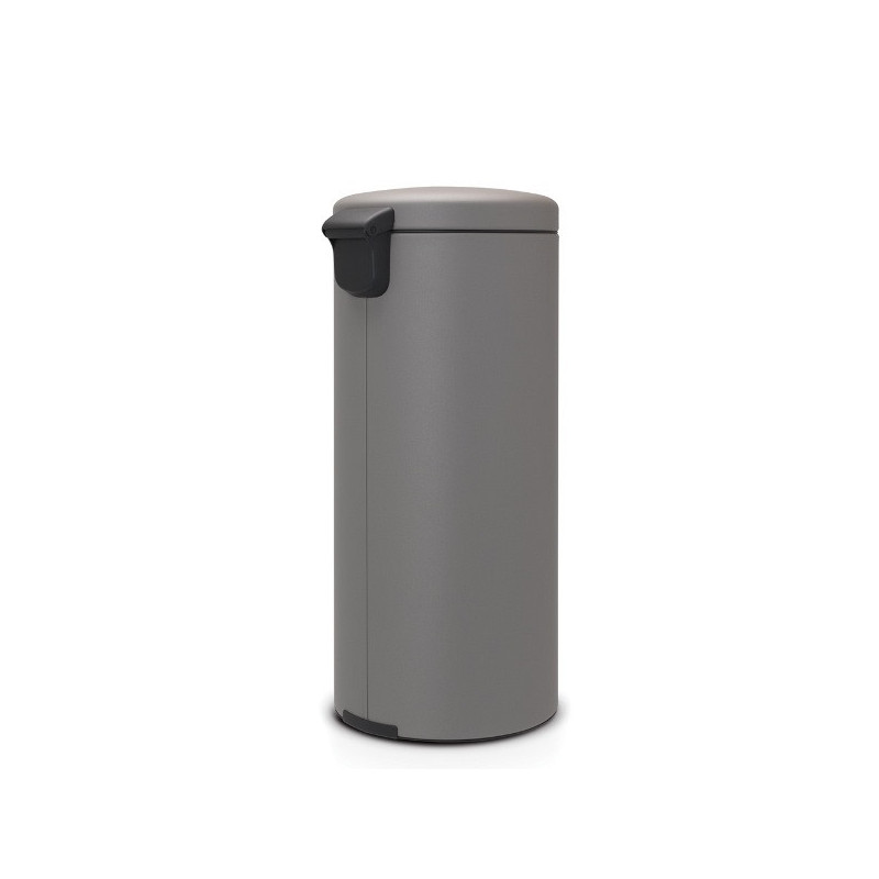 Кош за боклук с педал Brabantia NewIcon 1001092, 30 л, Плавно затваряне, Противоплъзгаща основа, Сатенено покритие, Сив