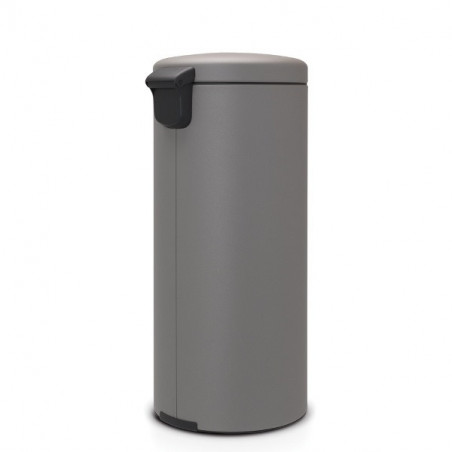 Кош за боклук с педал Brabantia NewIcon 1001092, 30 л, Плавно затваряне, Противоплъзгаща основа, Сатенено покритие, Сив