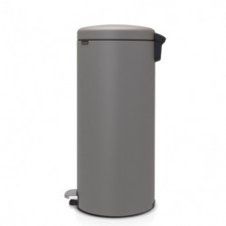 Кош за боклук с педал Brabantia NewIcon 1001092, 30 л, Плавно затваряне, Противоплъзгаща основа, Сатенено покритие, Сив