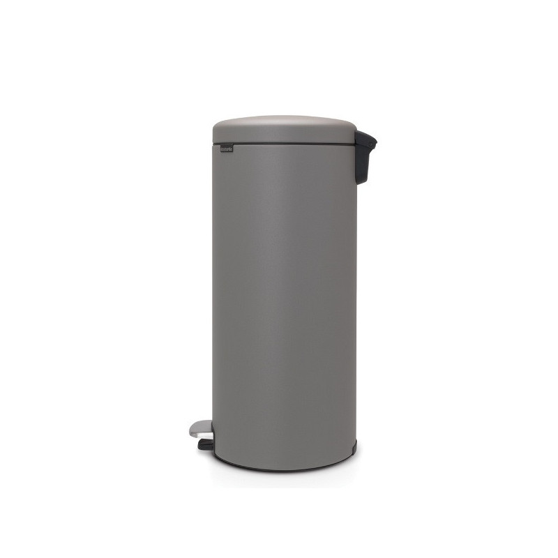 Кош за боклук с педал Brabantia NewIcon 1001092, 30 л, Плавно затваряне, Противоплъзгаща основа, Сатенено покритие, Сив