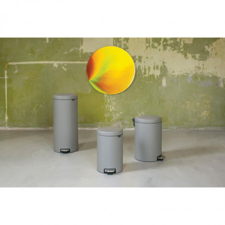 Кош за боклук с педал Brabantia NewIcon 1001092, 30 л, Плавно затваряне, Противоплъзгаща основа, Сатенено покритие, Сив