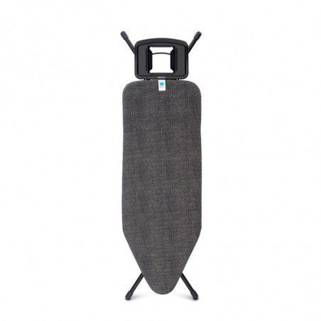 Маса за гладене Brabantia C 1003361, 124x45 см, 7 позиции за регулиране, Голяма поставка за ютия, Черен