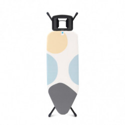 Маса за гладене Brabantia C 1003363, 124x45 см, 7 позиции за регулиране, Голяма поставка за ютия, Бял/Сив