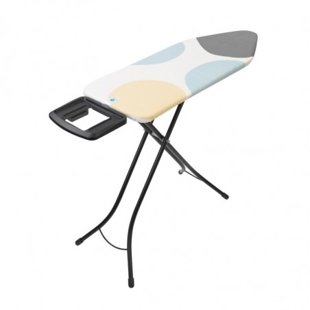 Маса за гладене Brabantia C 1003363, 124x45 см, 7 позиции за регулиране, Голяма поставка за ютия, Бял/Сив