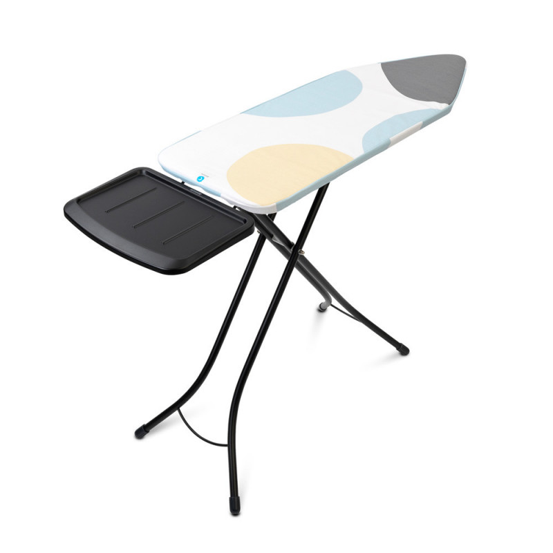 Маса за гладене Brabantia C 1003379, 124x45 см, 7 позиции за регулиране, Поставка за парогенератор, PerfectFlow, Бял/Сив