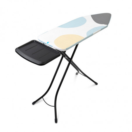 Маса за гладене Brabantia C 1003379, 124x45 см, 7 позиции за регулиране, Поставка за парогенератор, PerfectFlow, Бял/Сив