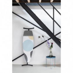 Маса за гладене Brabantia D 1003387, 135x45 см, 7 позиции за регулиране, Топлоустойчива зона за ютия, PerfectFlow, Бял/Сив