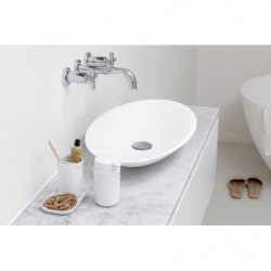 Комплект аксесоари за баня Brabantia ReNew 1003492, 3 части, 250 мл, Устойчиви на корозия, Бял
