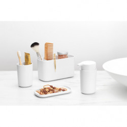 Комплект аксесоари за баня Brabantia ReNew 1003492, 3 части, 250 мл, Устойчиви на корозия, Бял