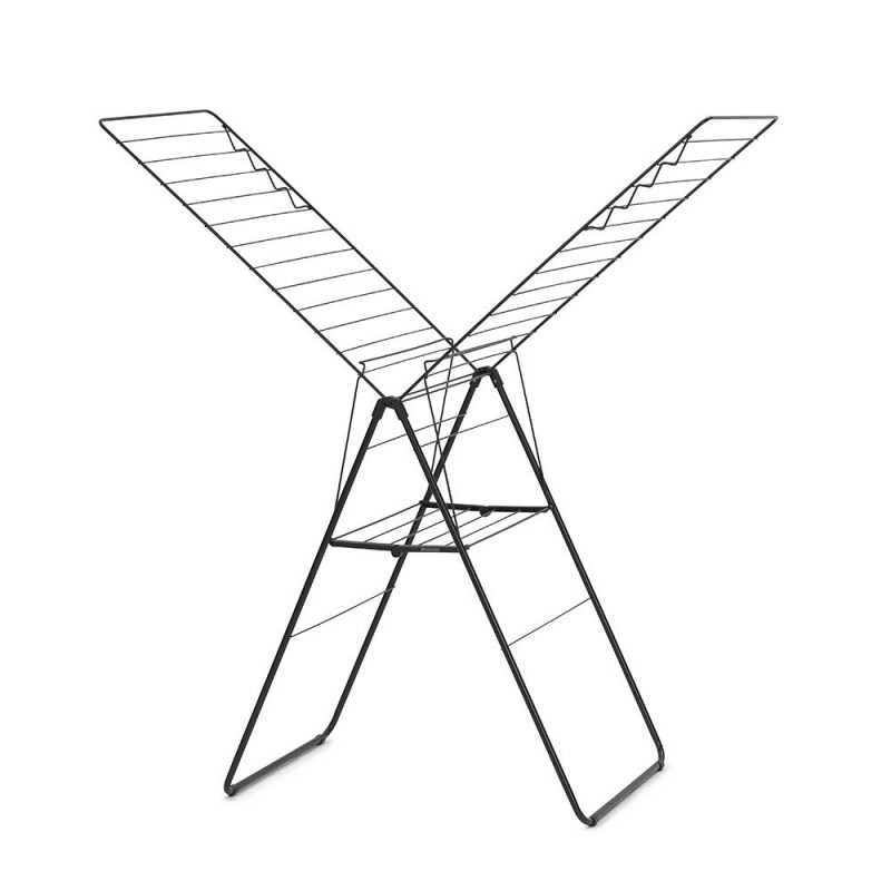 Сушилник за дрехи Brabantia Hangon 1004168, 25 м, 8 закачалки, Регулируем, Заключване за деца, Черен