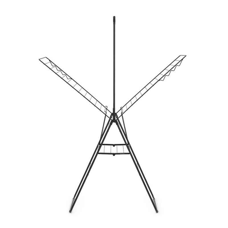 Сушилник за дрехи Brabantia Hangon 1004171, 25 м, 8 закачалки, Заключване за деца, Допълнителен прът, Черен