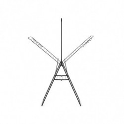 Сушилник за дрехи Brabantia Hangon 1004171, 25 м, 8 закачалки, Заключване за деца, Допълнителен прът, Черен