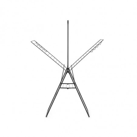 Сушилник за дрехи Brabantia Hangon 1004171, 25 м, 8 закачалки, Заключване за деца, Допълнителен прът, Черен