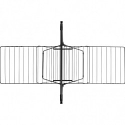 Сушилник за дрехи Brabantia Hangon 1004171, 25 м, 8 закачалки, Заключване за деца, Допълнителен прът, Черен