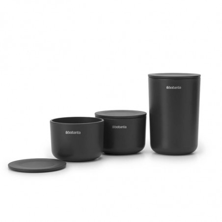 Комплект за съхранение на принадлежности Brabantia ReNew 1004183, 3 части, Меко дъно против пързаляне, Тъмносив